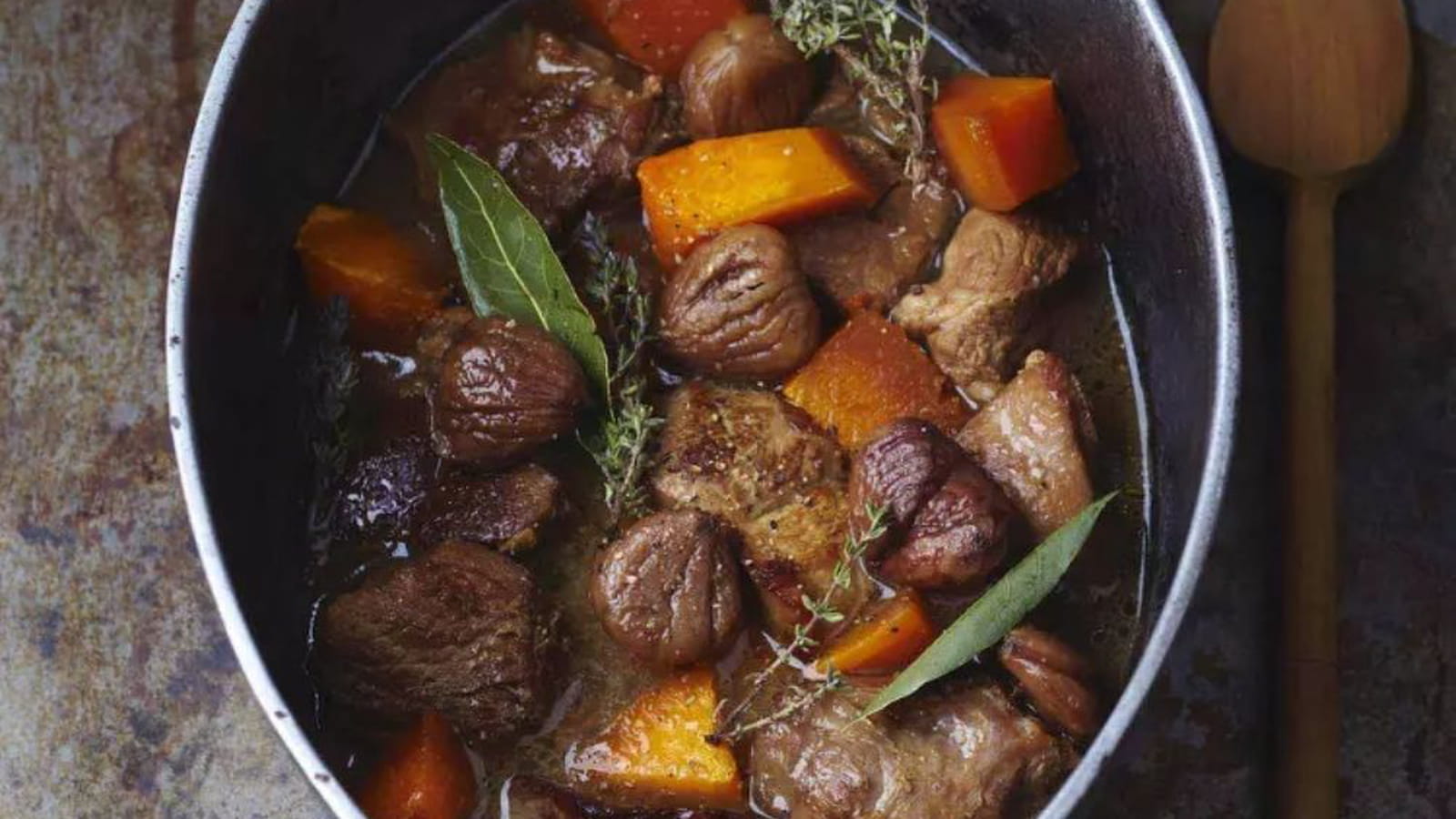 Navarin d'agneau bio à la châtaigne et au potiron