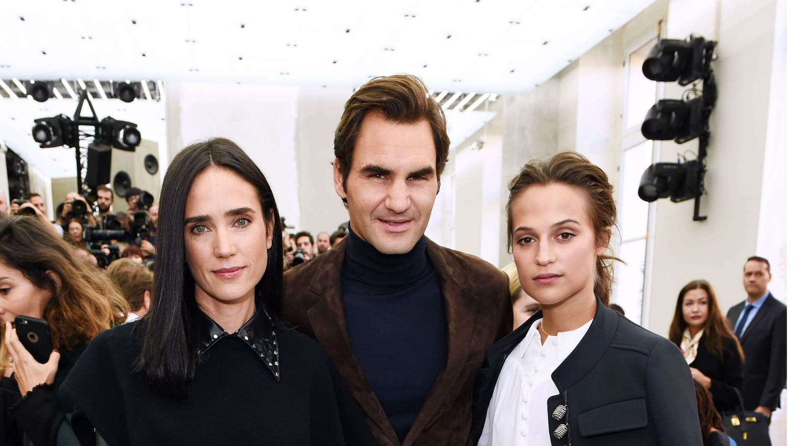 Jennifer Connolly, Roger Federer et Alica Vikander