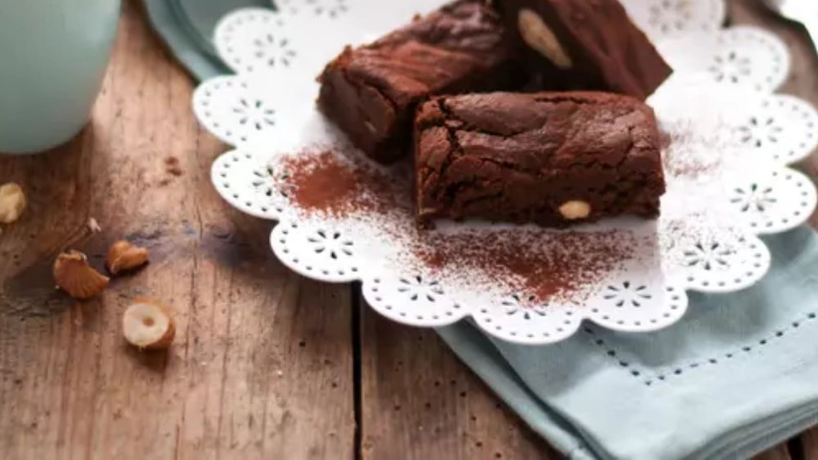 Brownies végétaliens coco-pralinés, chocolat 70% et fleur de sel