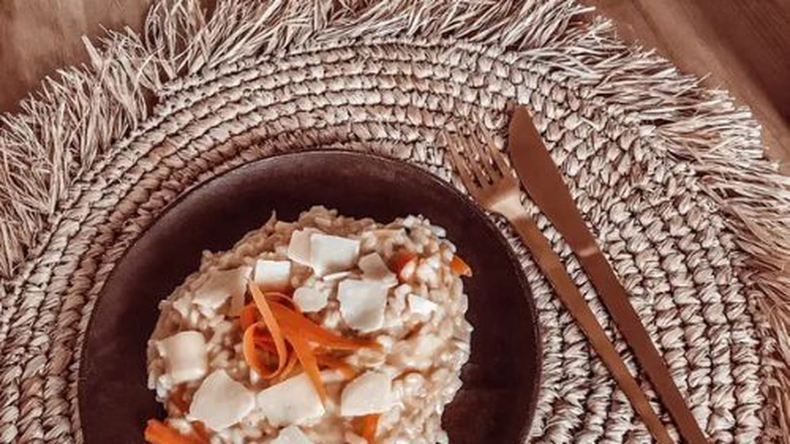 Risotto bio poireaux, carottes et parmesan