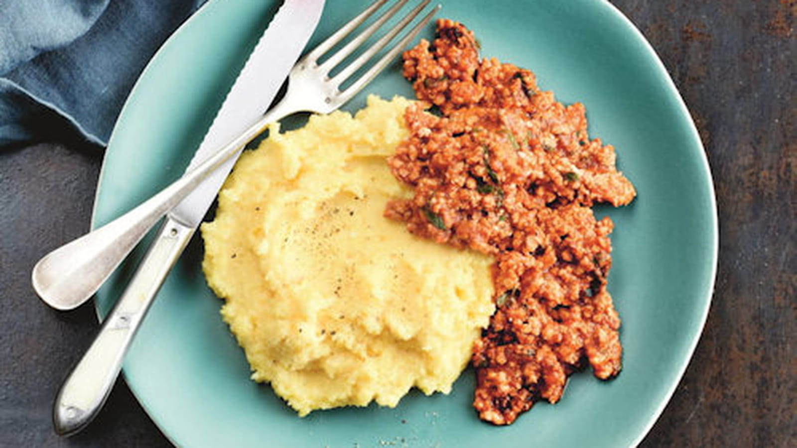 Veau bolognaise et polenta