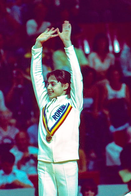 La gymnaste Nadia Comaneci aux Jeux olympiques de Montréal en 1976