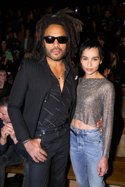 Lenny et Zoe Kravitz au d&eacute;fil&eacute; Saint Laurent