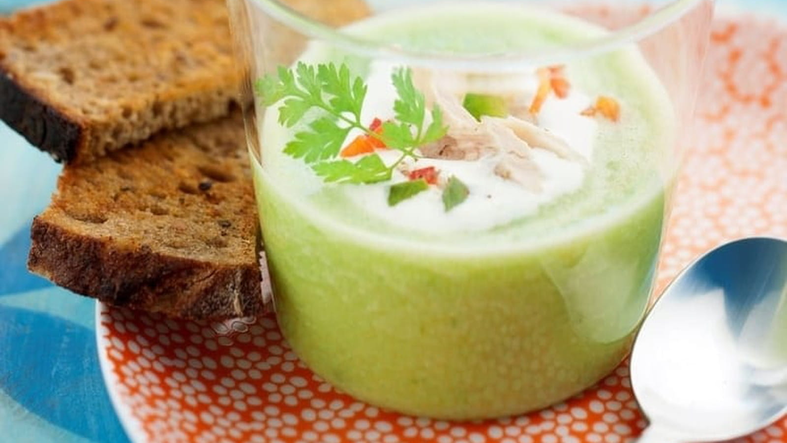 Gaspacho concombre et poivron