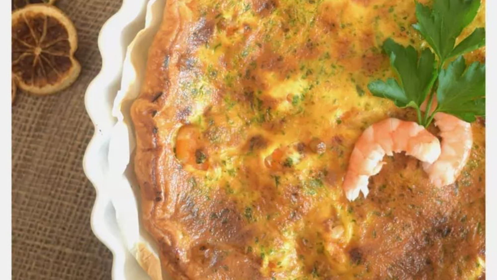 Tarte crevettes curry