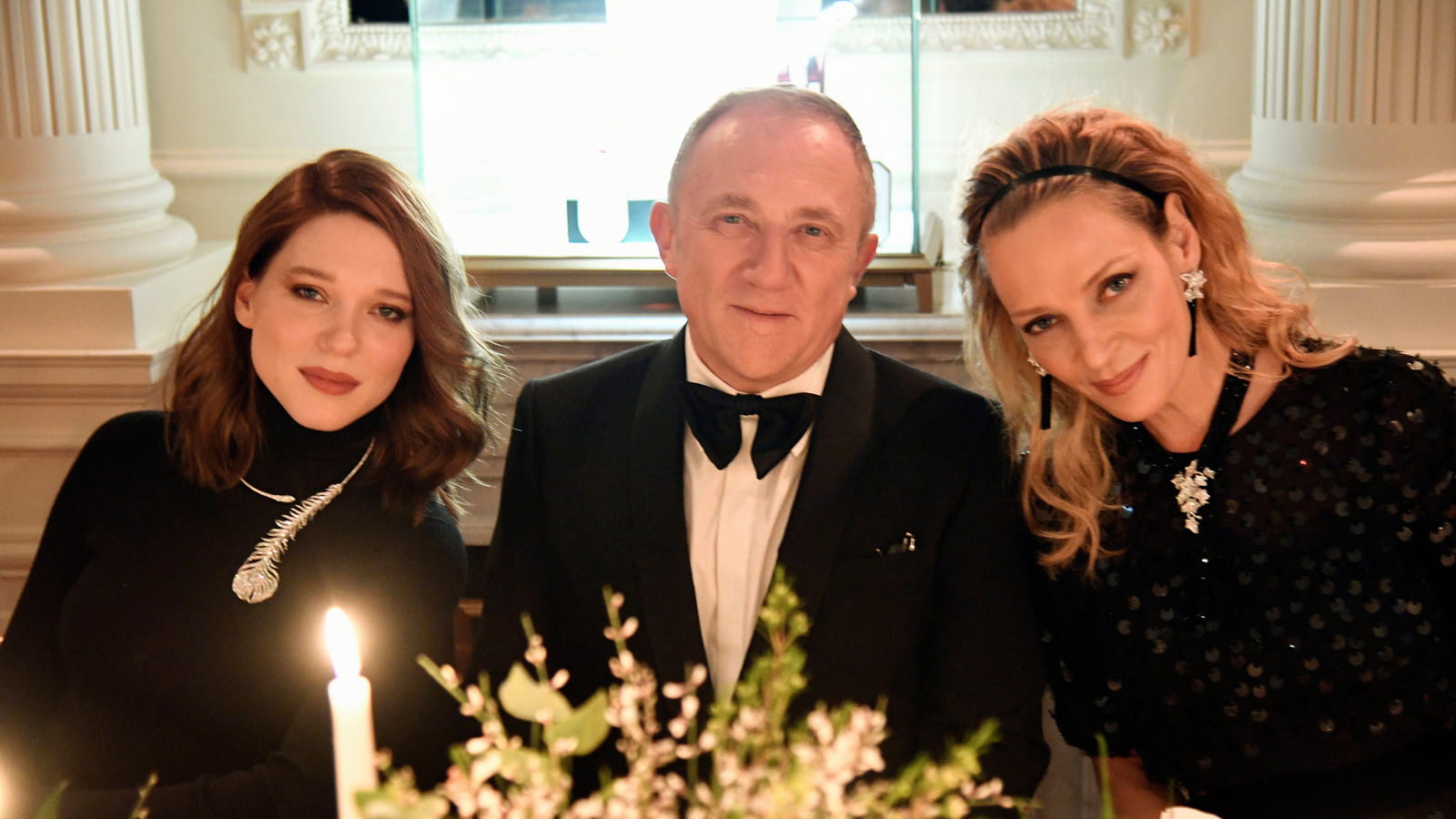 Léa Seydoux, François-Henri Pinault, Uma Thurman