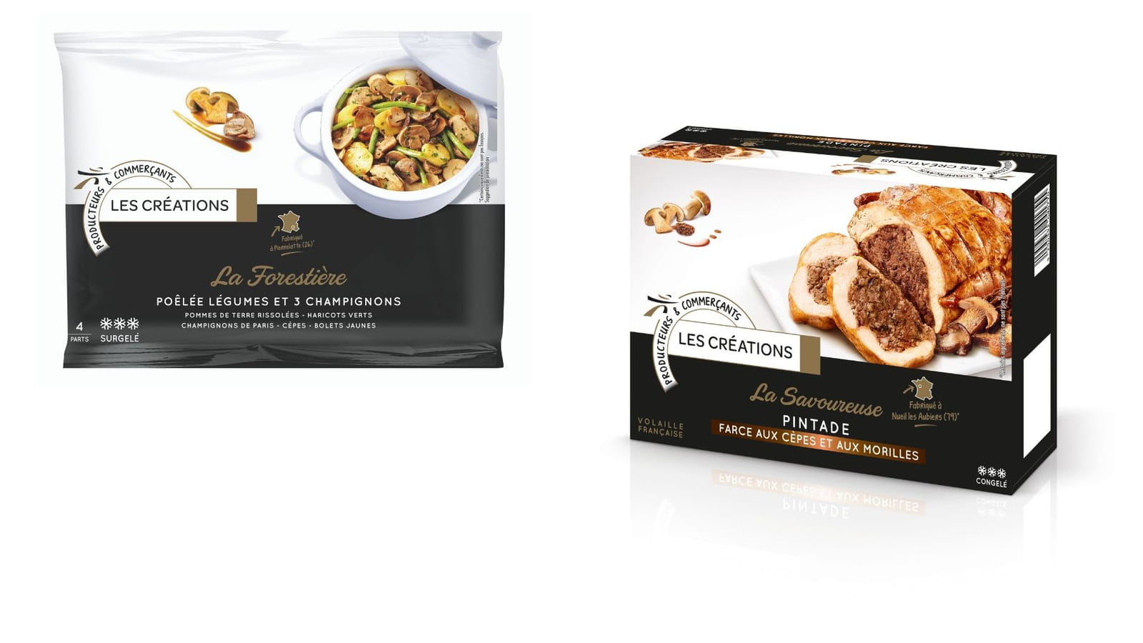 "La savoureuse" pintade et la forestière de Intermarché 