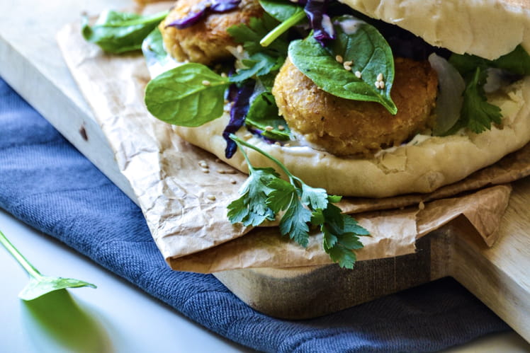 Pain pita maison et ses falafels Pain pita maison et ses falafels