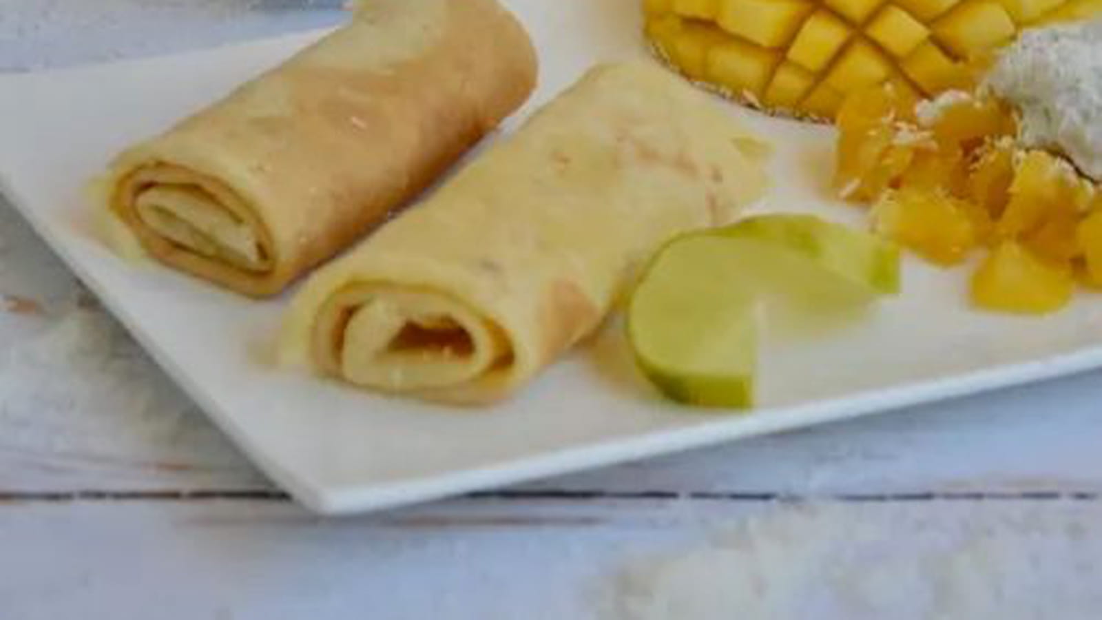 Crêpes au lait de coco et citron vert