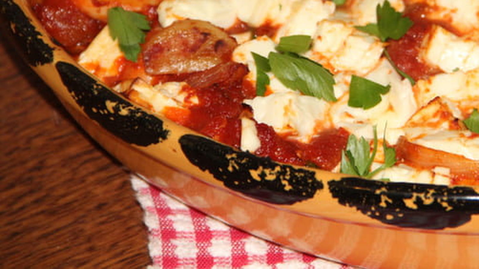 Crevettes saganaki