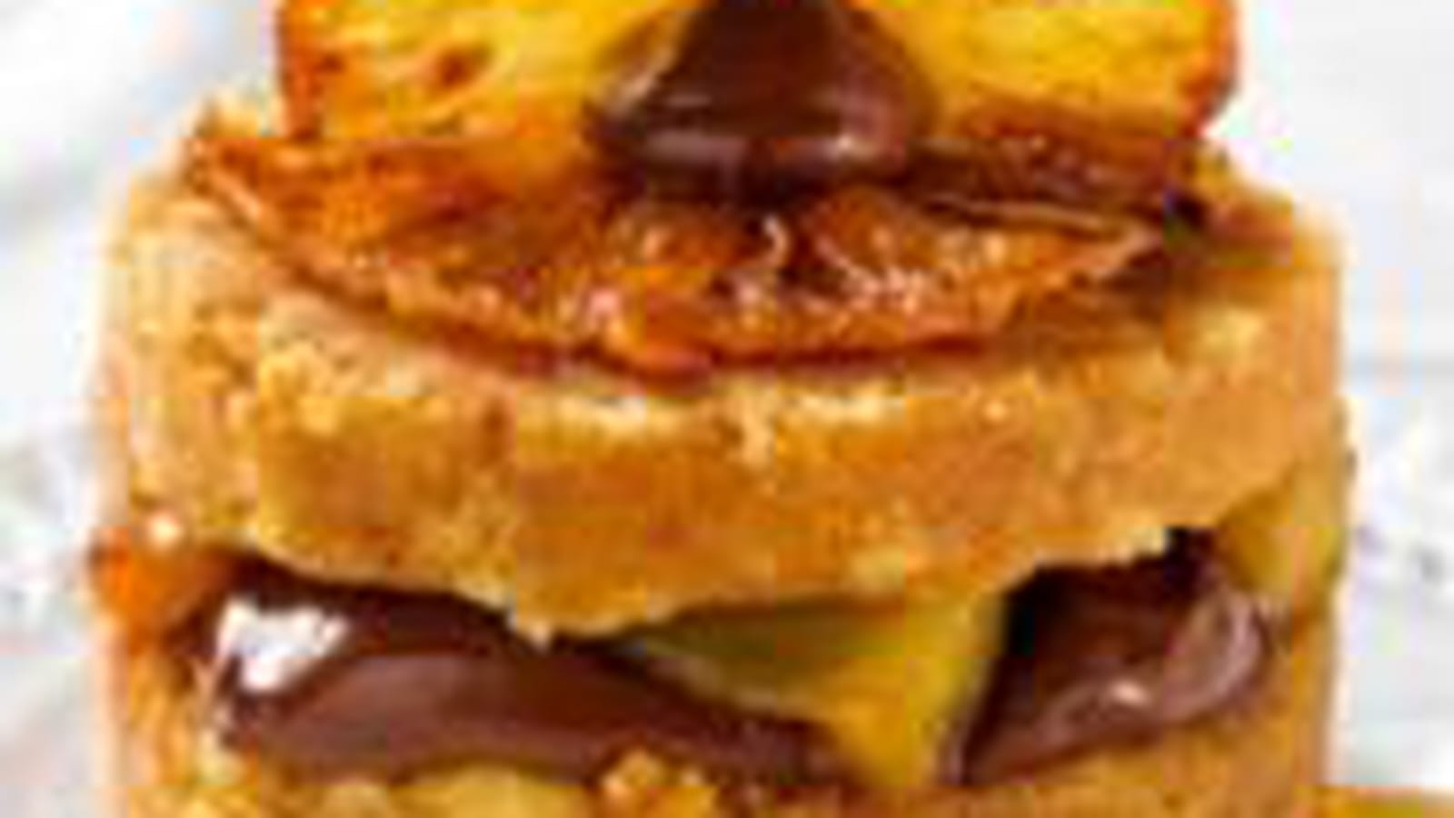 Écrasé de Palets Bretons, chocolat et ananas caramélisé