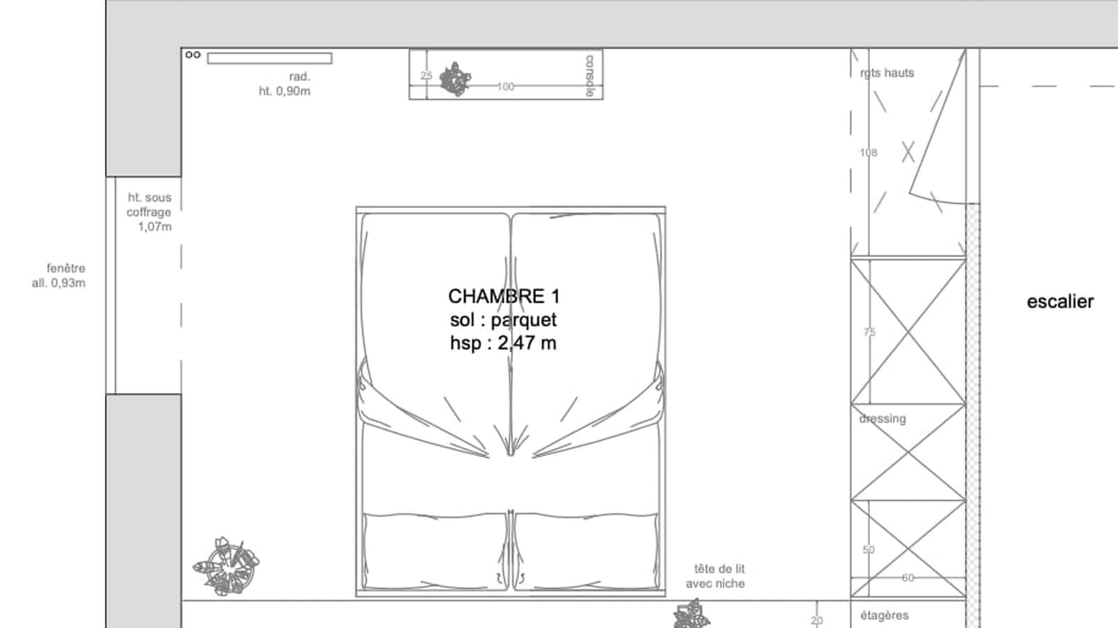 Plan 1er étage projet