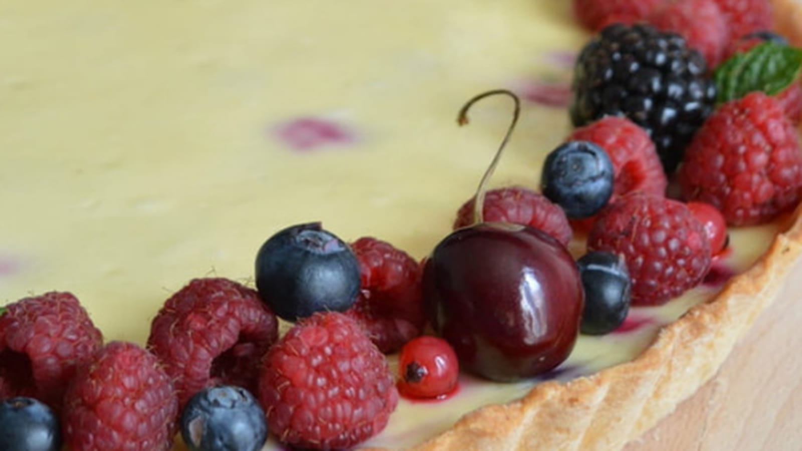 Tarte aux fruits rouges façon cheesecake