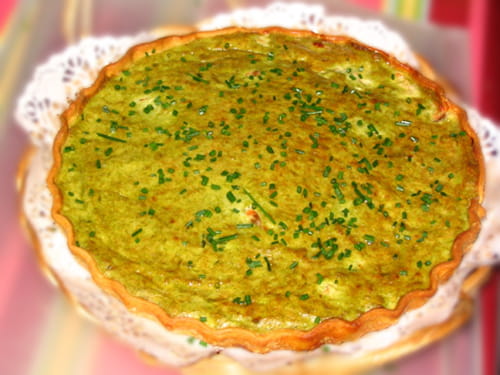Quiche de saumon aux poireaux et au curry