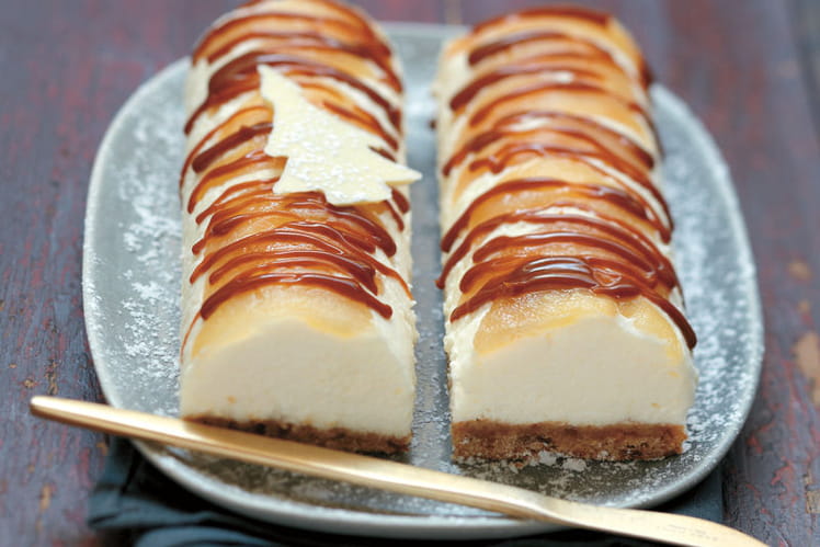 Recette de Bûchettes spéculoos mousse de poire caramel