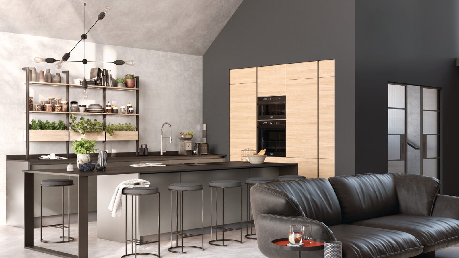Un mur en bois blond