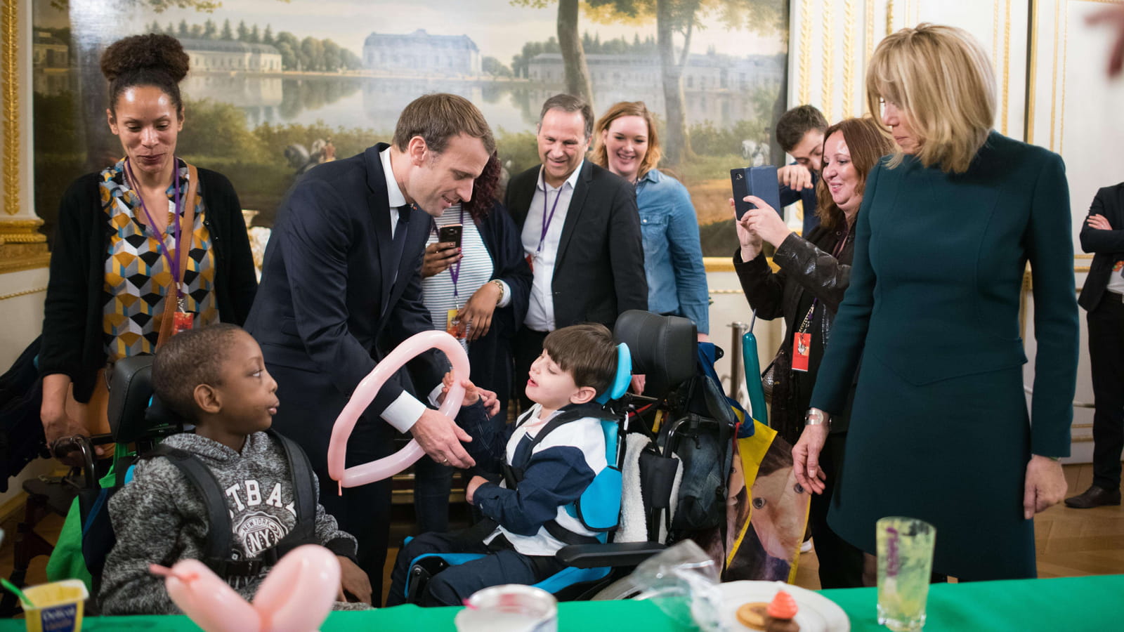 Emmanuel Macron et Brigitte Macron : Noël à l'Élysée