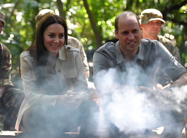 Kate et William font du feu