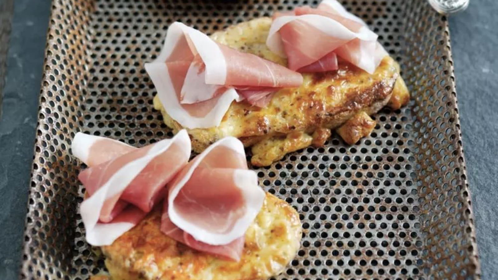 Toasts au fromage et Jambon de Parme