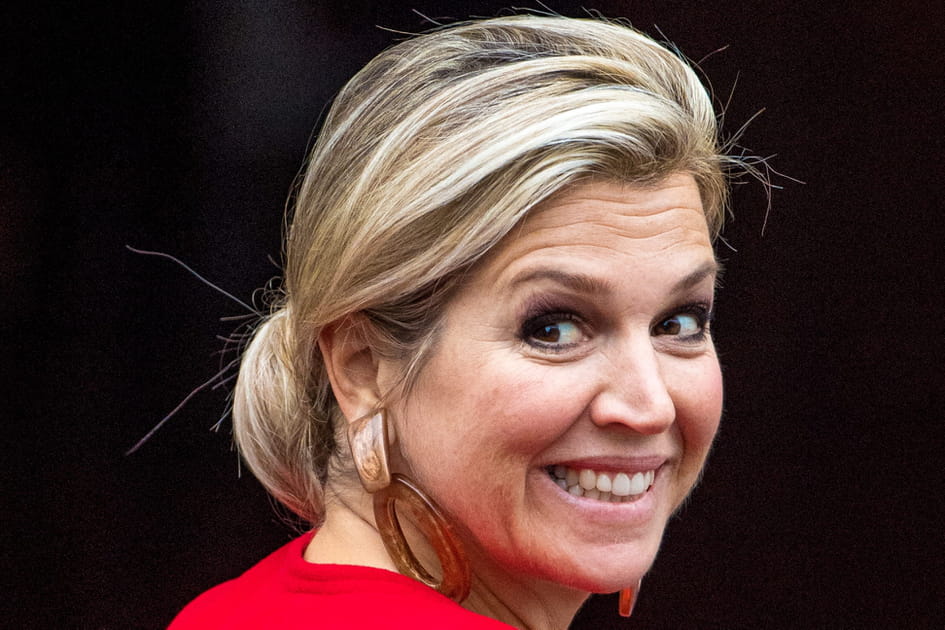 Le chignon bas flou de M&aacute;xima des Pays-Bas