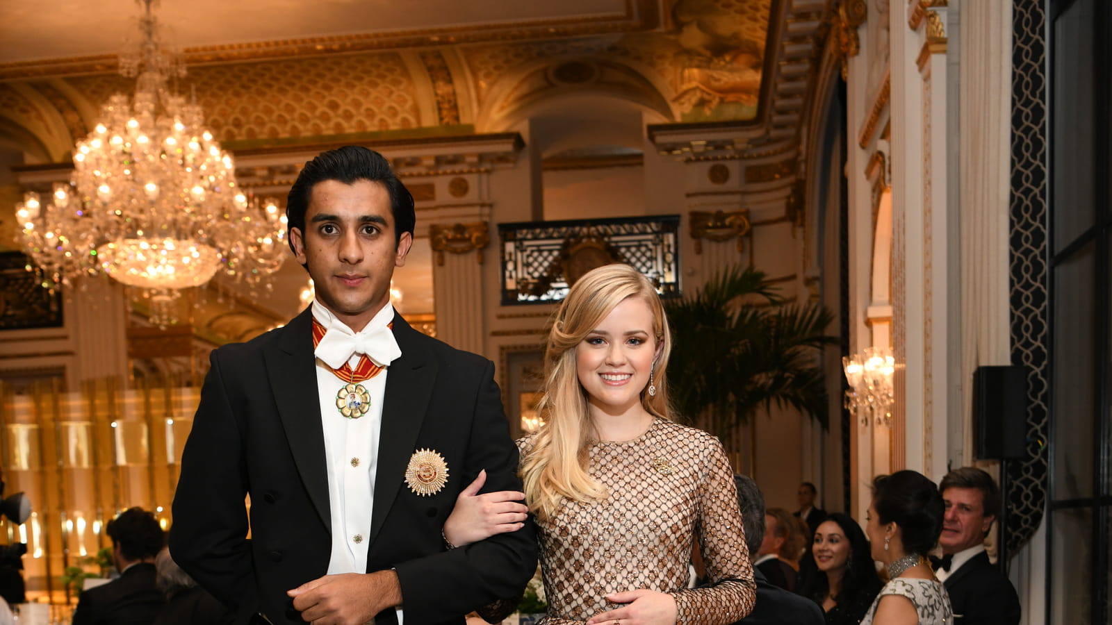 Ava Philippe et son cavalier Maharaja Sawai Padmanabh Singh de Jaipur