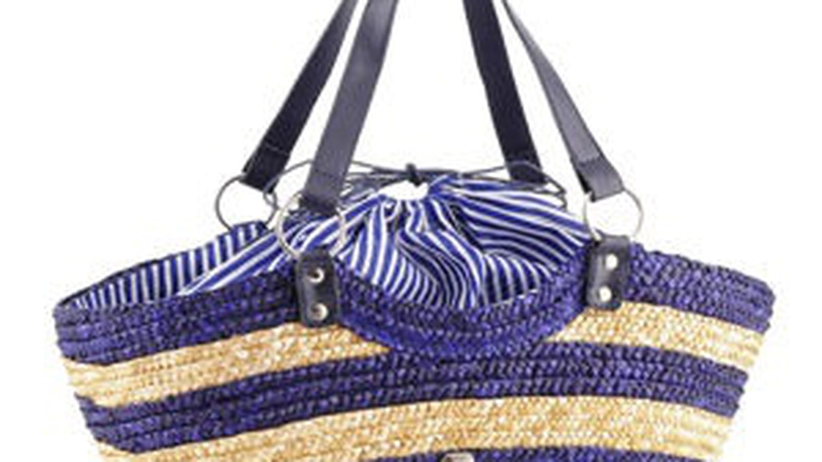 Sac en paille bicolore de La Redoute