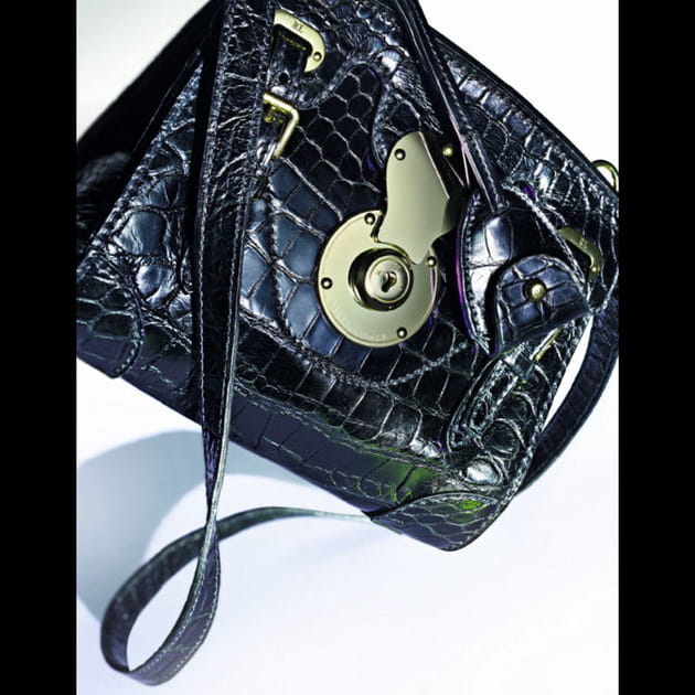 Mini Ricky Bag en crocodile, Ralph Lauren