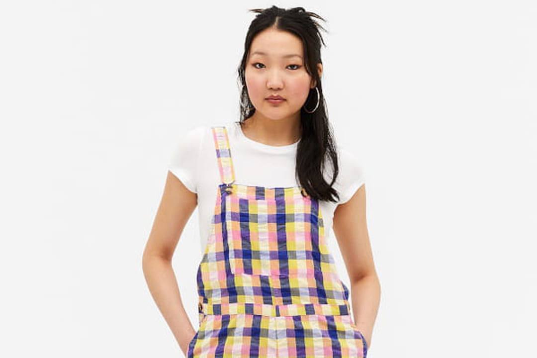 Robe Salopette à Carreaux Avec Ourlet Fendu - Taille 0XL/44 - Neuf Avec Étiquette