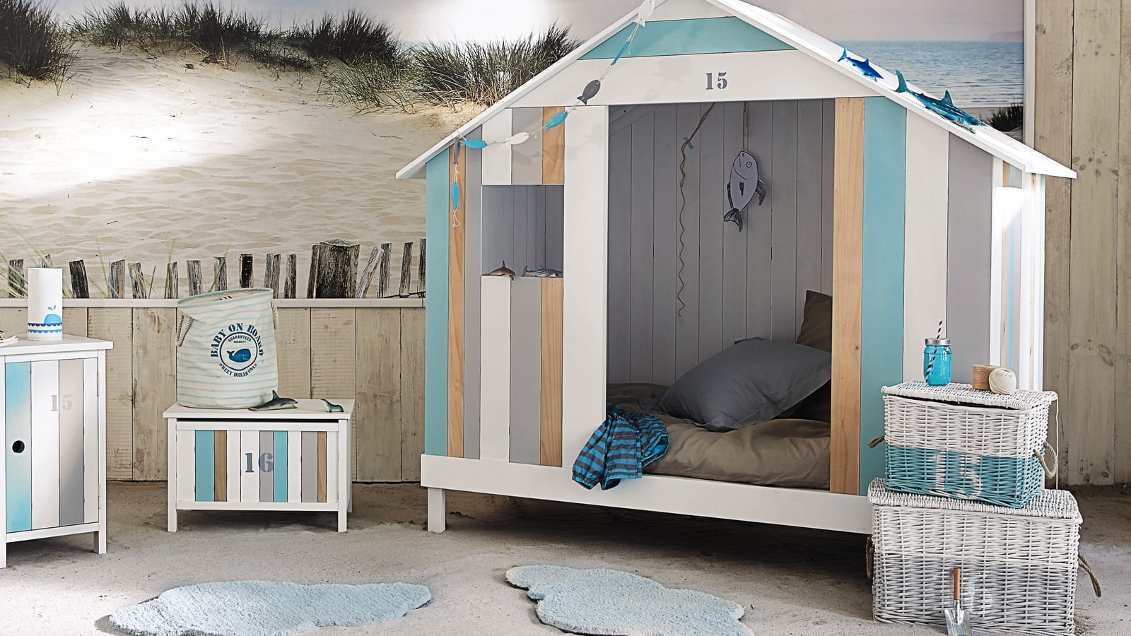 Lit cabine de plage