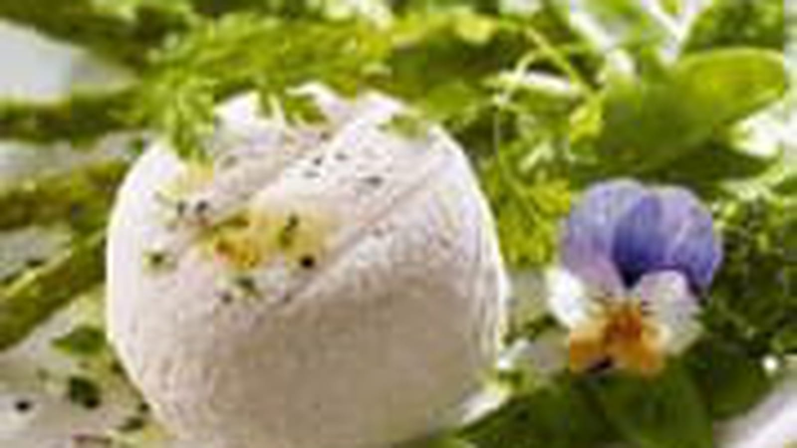 Salade de crottin de chèvre aux pois gourmands et brocolis