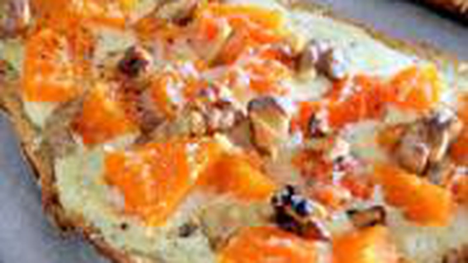Tartines potimarron, noix, bleu