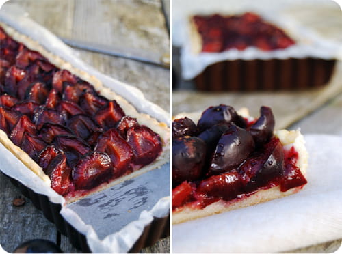 Tarte aux questsches et à la cannelle