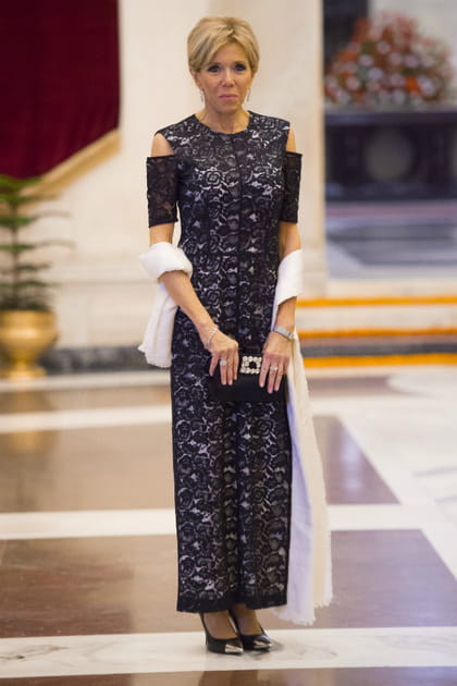 Brigitte Macron lors d'une visite officielle en Inde