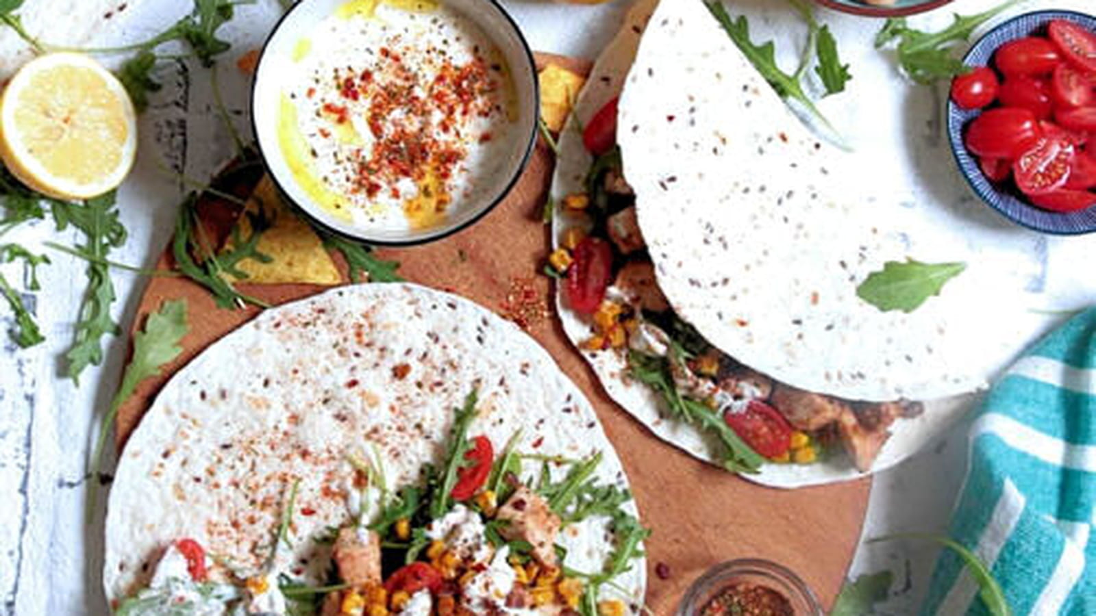 Wraps de poulet à la mexicaine
