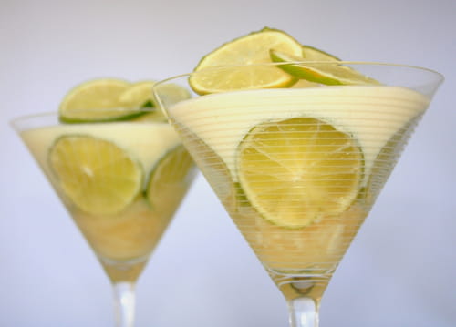 Mousse de citron vert et ananas