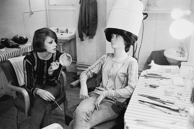 Les sœurs Dorléac, sur le tournage du film "Les portes claquent"