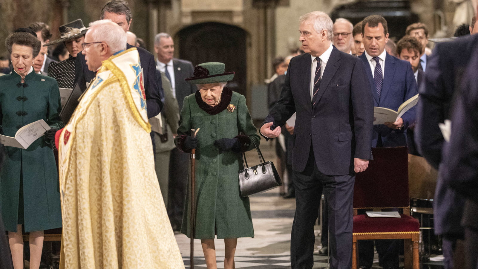 Elizabeth II à l'abbaye de Westminster, le 29 mars 2022