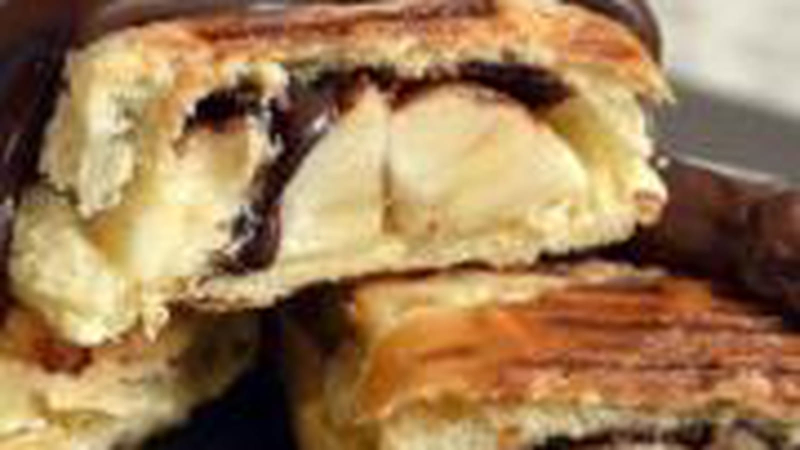 Pain brioché chocolat-banane comme des panini