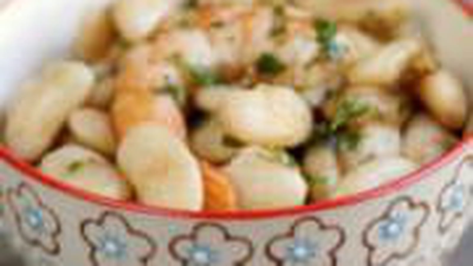 Salade de haricots Tarbais aux crevettes roses