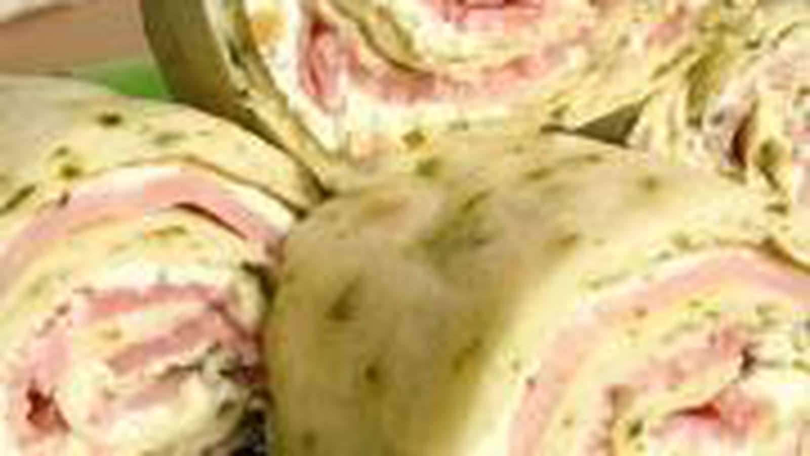 Wraps de jambon au fromage frais
