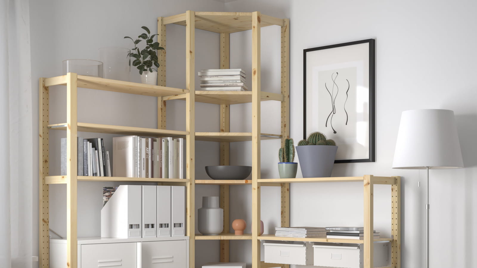 Meuble de rangement d'angle