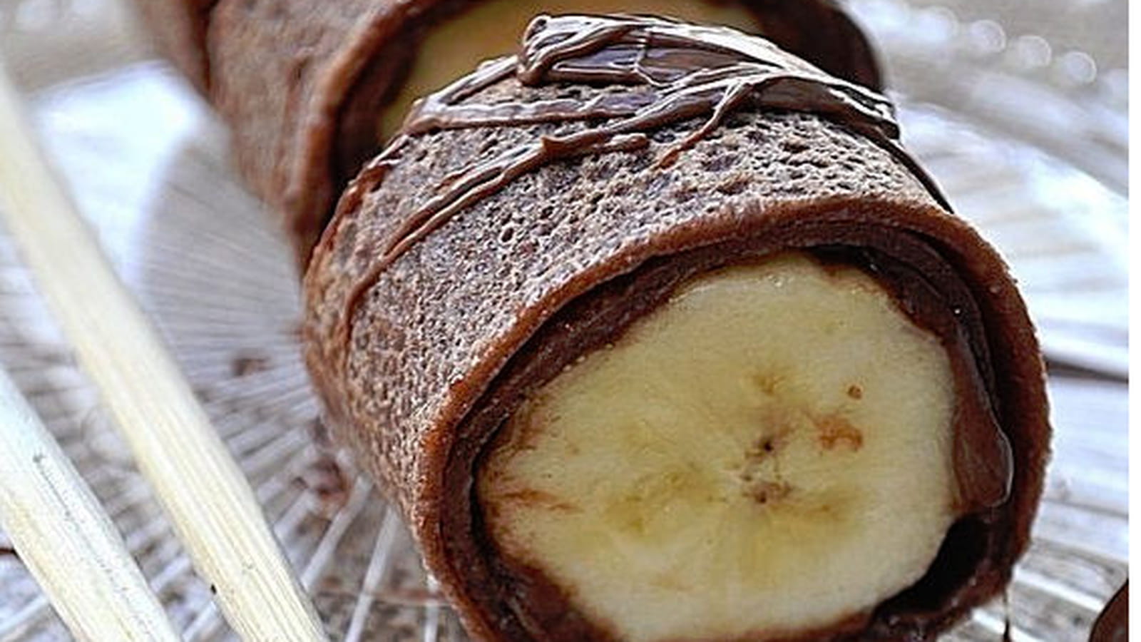Maki de crêpes banane et Nutella