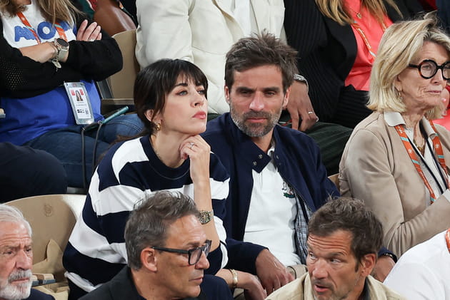 Nolwenn Leroy et Arnaud Clément, aperçus dans les gradins à Roland-Garros