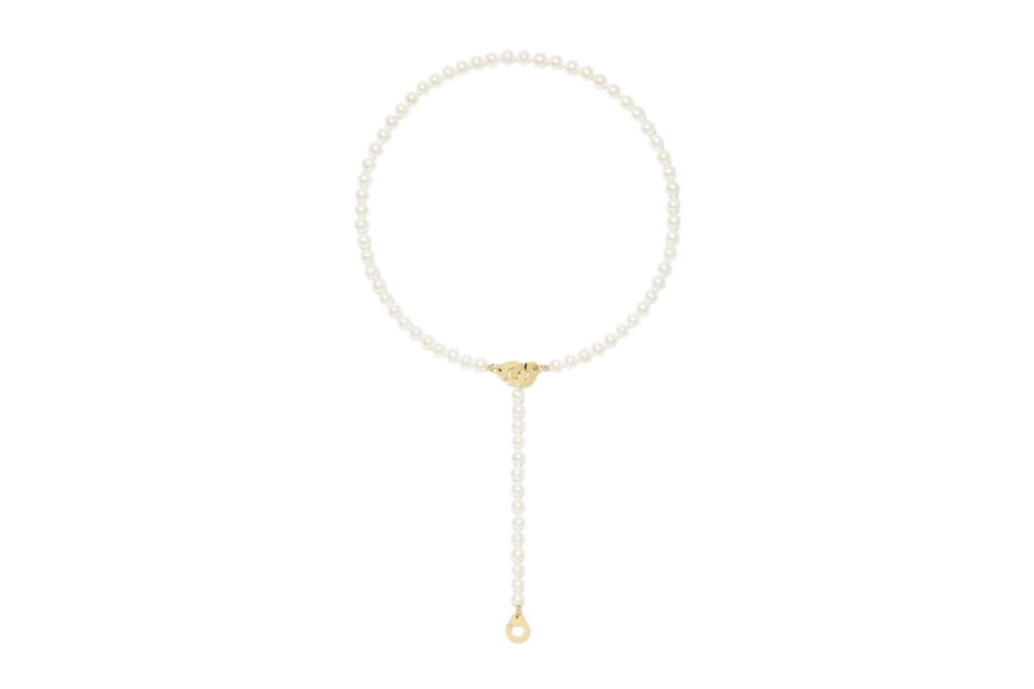 Collier de perles 3&nbsp;Menottes or jaune et perles, Dinh Van