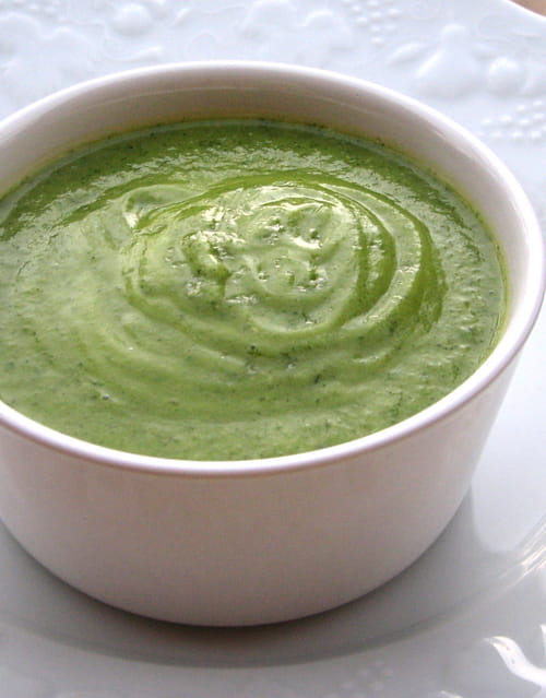 Velouté courgette-roquette