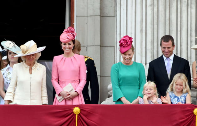 La famille au complet lors du rassemblement militaire Trooping the Colour en 2017