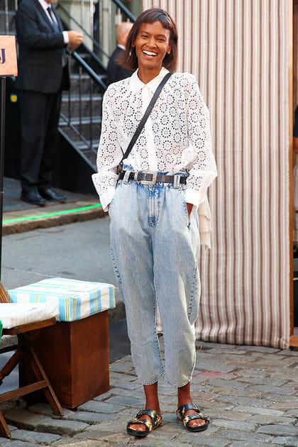 Liya Kebede au d&eacute;fil&eacute; Tory Burch