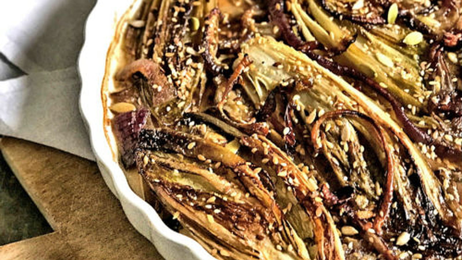 Endives au four aux graines mélangées