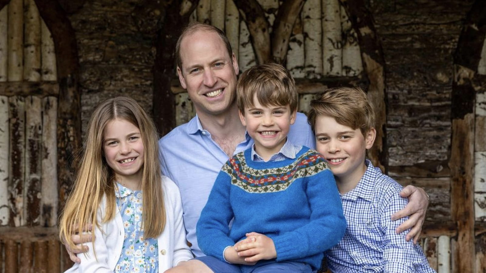 Le Prince William avec ses trois enfants