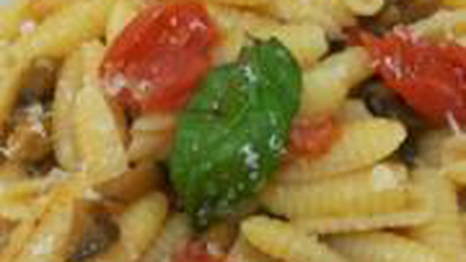 Gnocchetti sardi, aubergines et tomates cerise